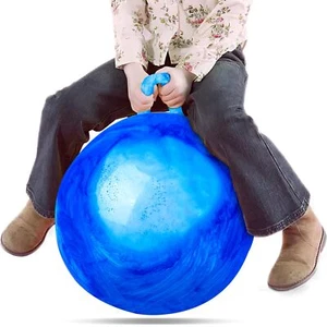 Hopper Balls, 20 Inch Hippity Balls with Handle for Blue Jumping Balls Rubber... - Picture 1 of 6