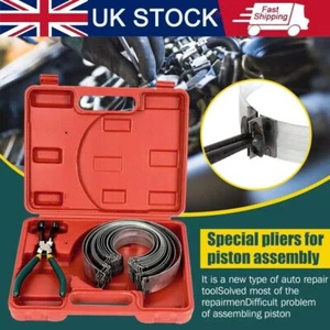 Professional Piston Ring Compressor Cylinder Installer with Plier & 14 Band Tool - Picture 1 of 12