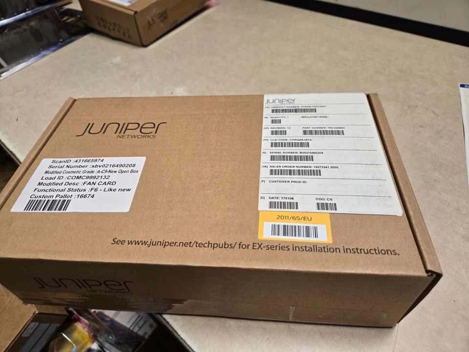 SEALED JUNIPER EX4200-FANTRAY-A+ EX4200 FANTRAY MODULE COPQAAJATA - Image 1 of 3
