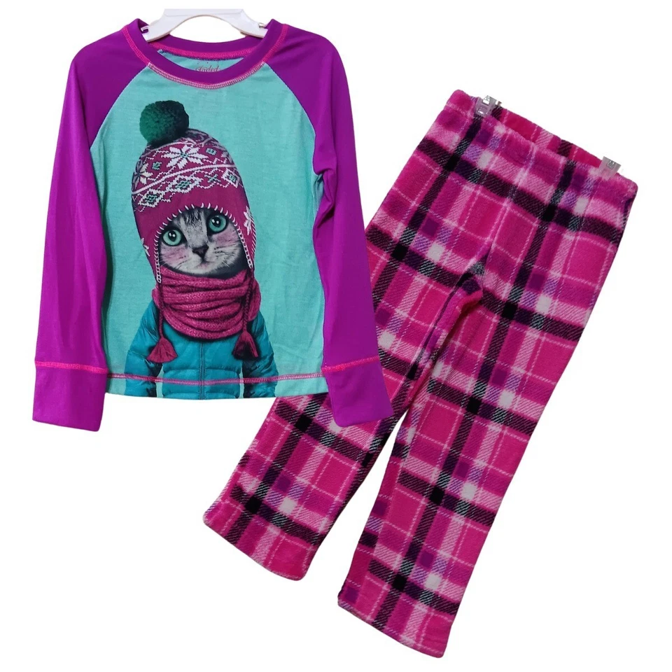 Conjunto de 2 piezas de pijama para niñas talla 4-5 ABRIGO SOMBRERO BUFANDA Y FELPA PANTA INVIERNO Foto 1 de 4