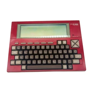 JUNK NEC PC-8201 Portable Computer Red 80s Vintage Used - Afbeelding 1 van 14