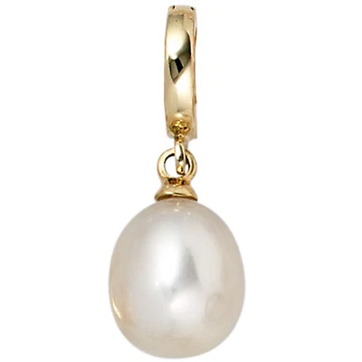 JOBO Einhänger Anhänger 585 Gold Gelbgold 1 Süßwasser Perle Perlenanhänger - Bild 1 von 4