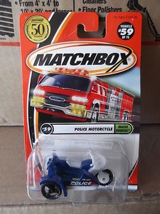 MATCHBOX POLICE MOTORCYCLE #59/75 RESCUE ROOKIES NIP - Picture 1 of 2