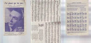 Partition Ancienne " J'ai Pleuré Sur Tes Pas " - Andre Claveau  - Imagen 1 de 1