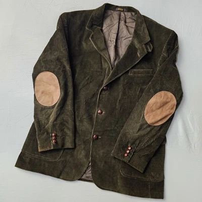 VTG Orvis Classic Corduroy Blazer Jacket Mens Size 46L Olive Green Elbow Patches - Image 1 of 4