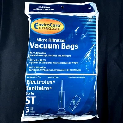 Envirocare Vacuum Bags 5-Pack Fits Electrolux & Sanitaire Style ST - NEW - Image 1 of 2