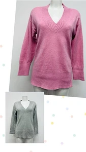 Ex M&S Ladies V-Neck Jumper/Top Sizes 8-22 - Picture 1 of 17