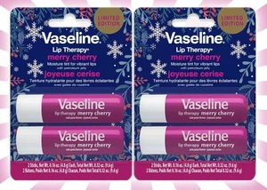 2 Vaseline Lip Therapy Stick Twin Pack Merry Cherry Holiday LIMITED EDITION - Picture 1 of 3