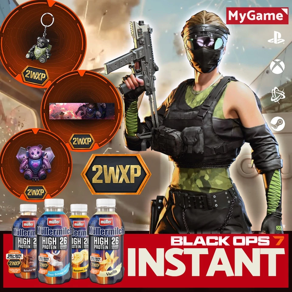 Black Ops 7 Müllermilch Muller Milk Exclusive FULL BUNDLE 4x CODES | BO7 SKIN XP - image 1 of 1