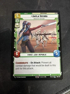 Star Wars Unlimited Crepúsculo de la República Aayla Secura Legendary 96 - Imagen 1 de 2