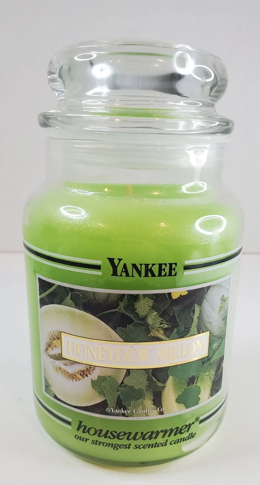 RARE Yankee Candle Honeydew Melon 22 Oz Large Jar Fruit Scent & out HTF