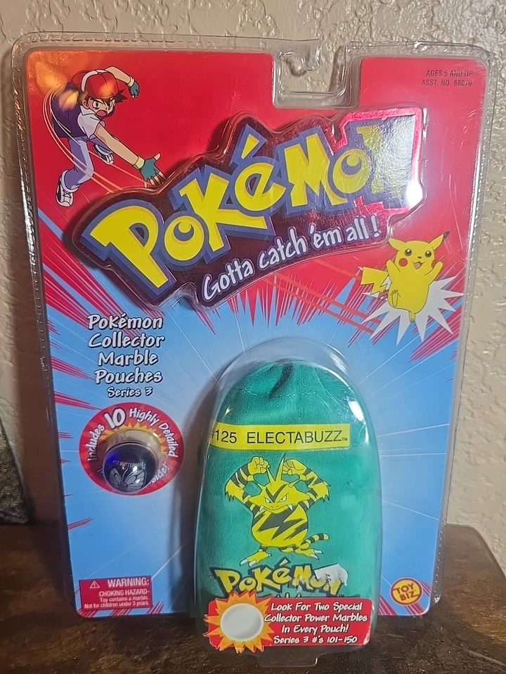 Bolsas de mármol coleccionables Pokémon raras serie 3 Electabuzz #125 selladas nuevas en paquete 2000 Foto 1 de 4