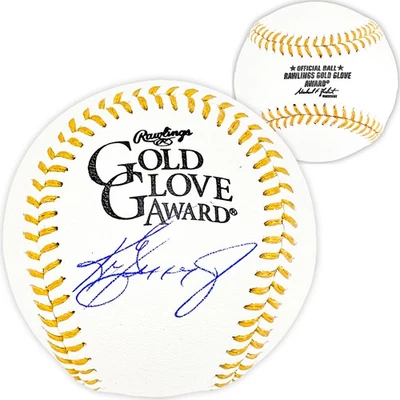 SALE! Ken Griffey Jr. Auto Official Gold Glove Logo Baseball Mariners Beckett - Image 1 of 4