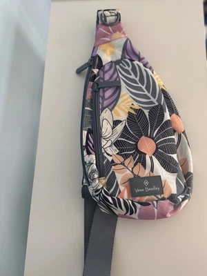 New Vera Bradley  Lighten Up Essential Sling Backpack / Scattered Pretty Leaves  - Image 1 of 2