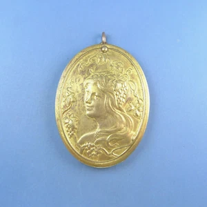 Antiguo colgante/medallón espejo corredizo victoriano - Imagen 1 de 5