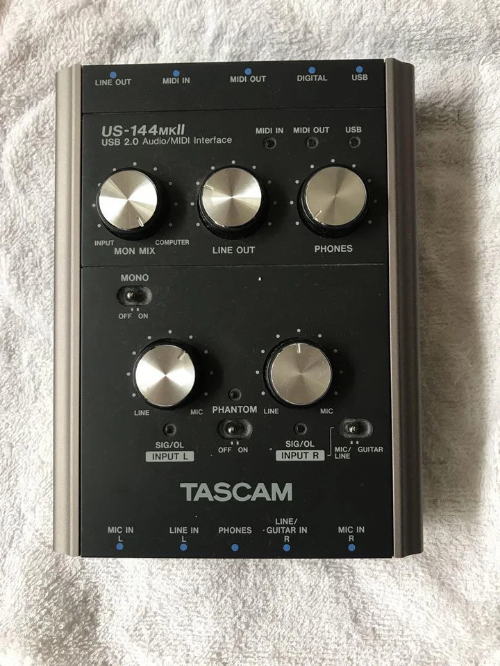 TASCAM US-144 MKII MK2 USB 2.0 Audio MIDI Interface Analog Recording 4 in/out - Image 1 of 1
