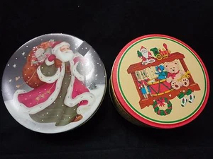 2 Round Santa Tins Q1 - Imagen 1 de 9