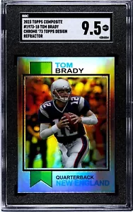 SGC 9.5 - 2023 Topps Composite Chrome '73 #1973-18 Tom Brady REFRACTOR Patriots - Bild 1 von 2