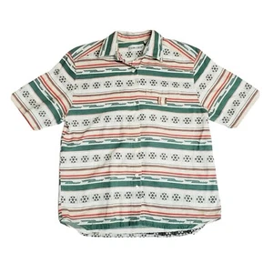 Camisa para mujer Cabin Creek grande con botones manga corta multicolor 100 % algodón - Imagen 1 de 5