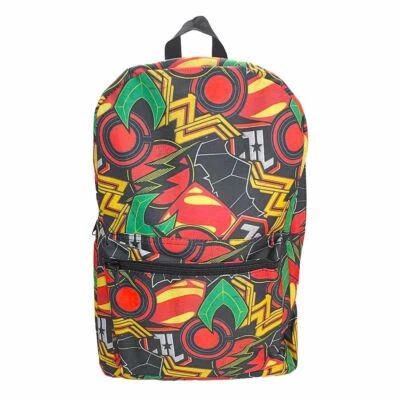 DC COMICS ORIGINAL DC Comics Justice League Heroes Symbols Backpack NEW OFFICIAL MERCHANDISE !!!