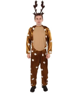 Adult Reindeer Costume for Men - Animal Jumpsuit for Halloween Cosplay Party - Picture 1 of 35