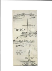 Vintage NY Worlds Fair 1939 brochure TRYLON TO TOWER Jones Beach Long Island - Picture 1 of 2