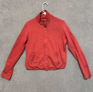 Lucky Brand Jacket Women's Size Large Red Full Zip Pockets Casual Preppy - Picture 1 of 7