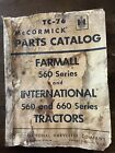 Farmall 560 & International 560 & 660 Series Parts Catalog OEM 