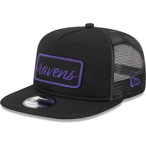 Baltimore Ravens New Era Forum Trucker 9FIFTY Snapback Hat Cap Men's Golf Script - Picture 1 of 5