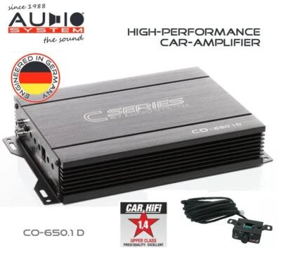 Audio System CO-650.1 D 1-Kanal Digitaler Mono Verstärker CO-SERIES 650 Watt RMS - Bild 1 von 4