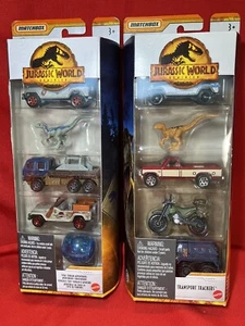 Paquete de 2 Matchbox 5 Jurassic World Die Cast 1:64 NUEVO Ford F150 Jurassic Park Jeep - Imagen 1 de 4