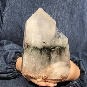 2,4 kg Natürliche Geistersäulen Quarz Obelisk Kristall Mineral Präparat Reiki - Bild 1 von 12