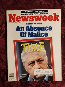 NEWSWEEK 4. Februar 1985 ARIEL SHARON TIME WIRTSCHAFT +++ - Bild 1 von 1