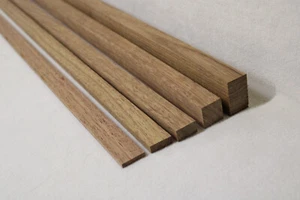 Rechteckleisten Vierkant Holzleisten Teak Stk 100cm Bastelleisten - Bild 1 von 9