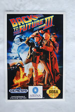 Back to the Future 3 Video Game Promotional Poster Sega Genesis 1990s 