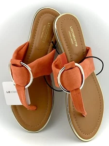 Liz Clairborne Redefined ComfortCalayan Thong Sandals Flats Coral 7.5M NWB - Picture 1 of 7