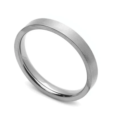 Men Women 3MM Comfort Fit Titanium Wedding Band Classic Flat Ring - Image 1 of 2