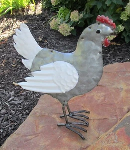 Galvanized Metal HEN Sculpture*Primitive Country Chicken Farmhouse Decor*NEW! - Picture 1 of 4