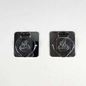 Vintage Mack Chrome Outlet Cover Set Of 2 By J.Jeb Mfg Westville N.J. - Foto 1 di 7