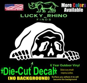 Peeking Grim Reaper Funny JDM Car Window Vinyl Decal Bumper Sticker - Picture 1 of 3