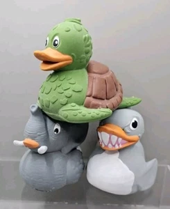 3x Quackimals Tierkombination Gummiente - Hai, Elefant, Schildkröte - Bild 1 von 13