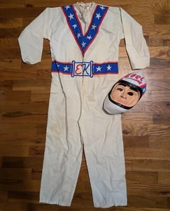 Costume Halloween Vintage Evel Knievel - 1974 Ben Cooper MED Gioco Tuta e Maschera - Leggi - Foto 1 di 24