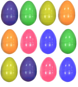 Plastic Filler Easter Eggs Fillable Egg Hunt Party Decoration Hollow Capsules 