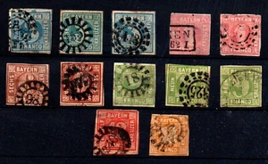 Alemania (Bayern) nº 2, 4/8. Año 1849/50. Ref 92 - Picture 1 of 1