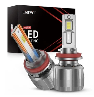 Lasfit H11 H9 H8 LED Headlights 130W Low Beam or High Beam Bulb Conversion Kits - Image 1 of 4