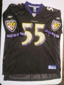 Terrell Suggs #55 Baltimore Ravens NFL Black & Purple Reebok Jersey 56 XXL - Picture 1 of 7