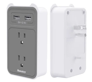 Outlet Extender with Multi Plugs, Multi USB Plug Outlet Splitter W. Phone Cra... - Picture 1 of 6