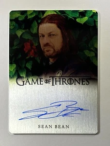 2024 Game Of Thrones Legends The Realm Sean Bean Metal Auto /55 Ned Autograph - Picture 1 of 2