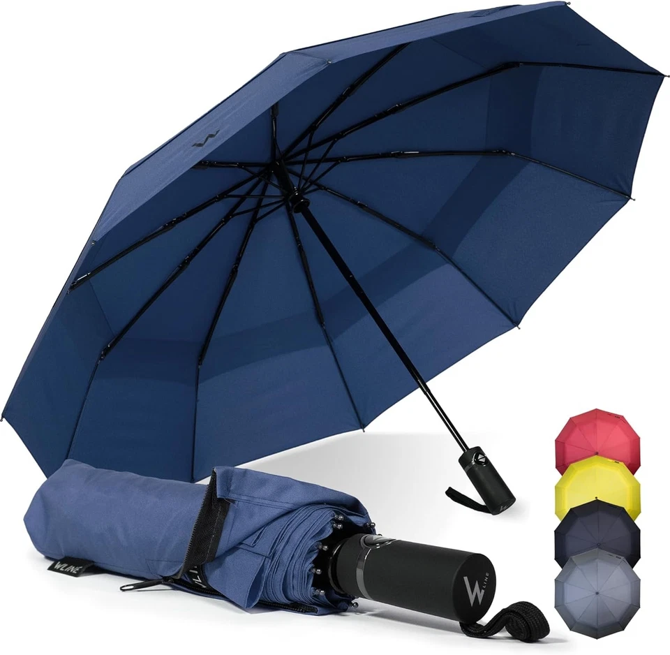 Wline Wind Ombrello Pieghevole Automatico Antivento 6 COLORI (con cover morbida) - Immagine 1 di 1