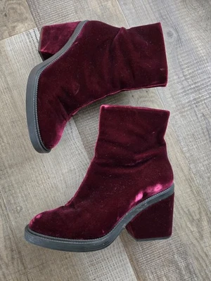 Женские бархатные сапоги на каблуке Robert Clergerie бордовые бордовые бордовые размер 40 США 9,5 - Изображение 1 из 4
